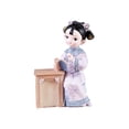 thumbnail image 3 of Estatuilla de muñeca antigua tradicional para niña, estatua artesanal, escultura coleccionable para oficina, dormitorio, decoración de mesa, regalo de Leer el libro perfecl Muñeca de niña antigua china, 3 of 5