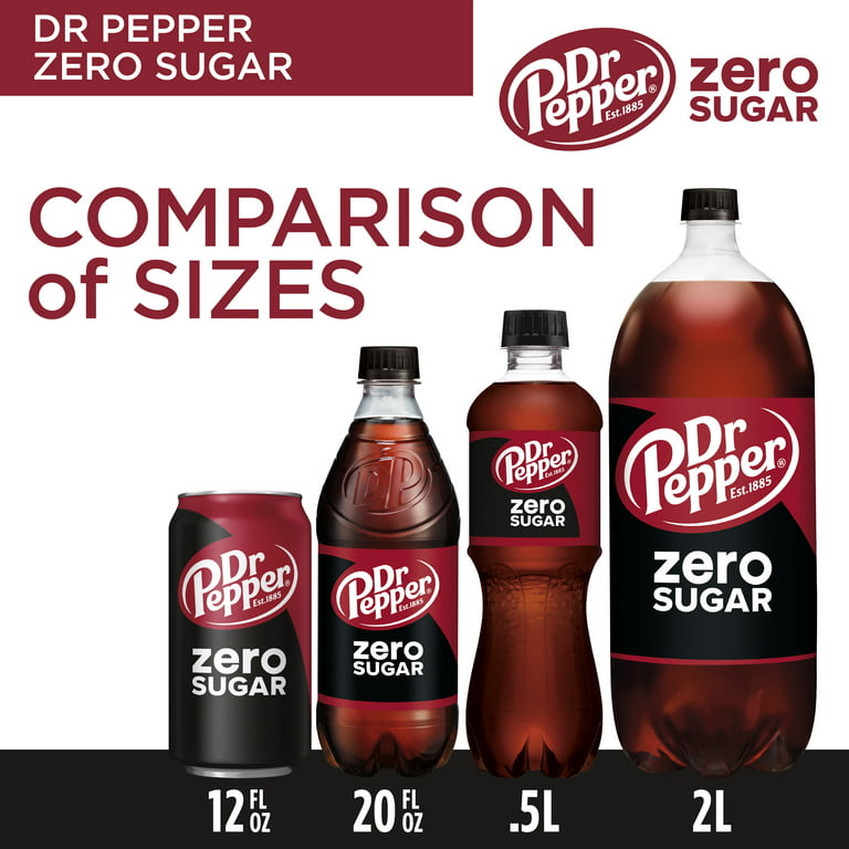 Dr Pepper Cola Soda Pop, 16.9 Fl Oz, 24 Pack Bottles