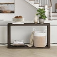 thumbnail image 4 of Evelyn&Zoe Modern/Contemporary 52" Wide Alder Brown Console Table, 4 of 5