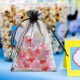thumbnail image 4 of 100 bolsas de organza transparente para regalos de boda con cordón, bolsas de malla para joyería, fiestas, joyas, festivales, maquillaje, color negro., 4 of 7