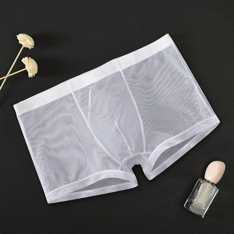 rygai Fashion Men Seamless Breathable Boxers Panties Shorts Underwear,Red  XL 