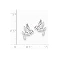 thumbnail image 2 of Primal Silver Sterling Silver Rhodium Plated Bird Post Earrings, 2 of 4