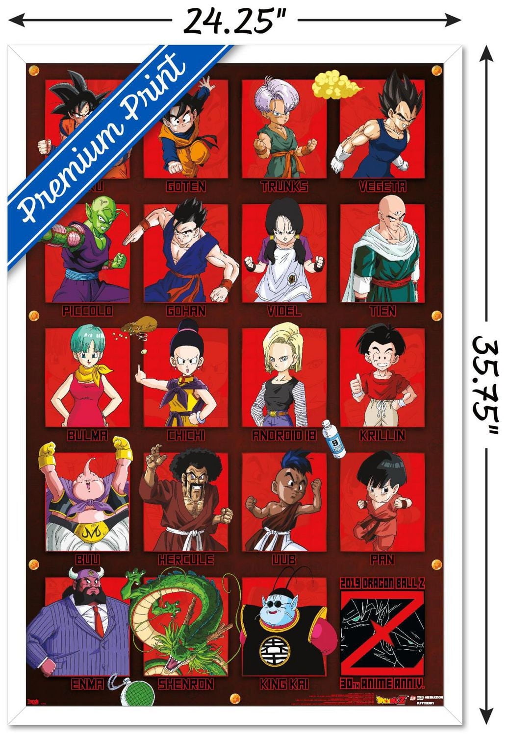 Dragon Ball Z - Anniversary Wall Poster