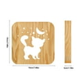 thumbnail image 4 of FFENYAN Christmas Decorative Light LED Wooden Night Lamps For Bedrooms Table Lamp With 3D Pet Lampshade USB Christmas Gifts Pale Yellow, 4 of 4