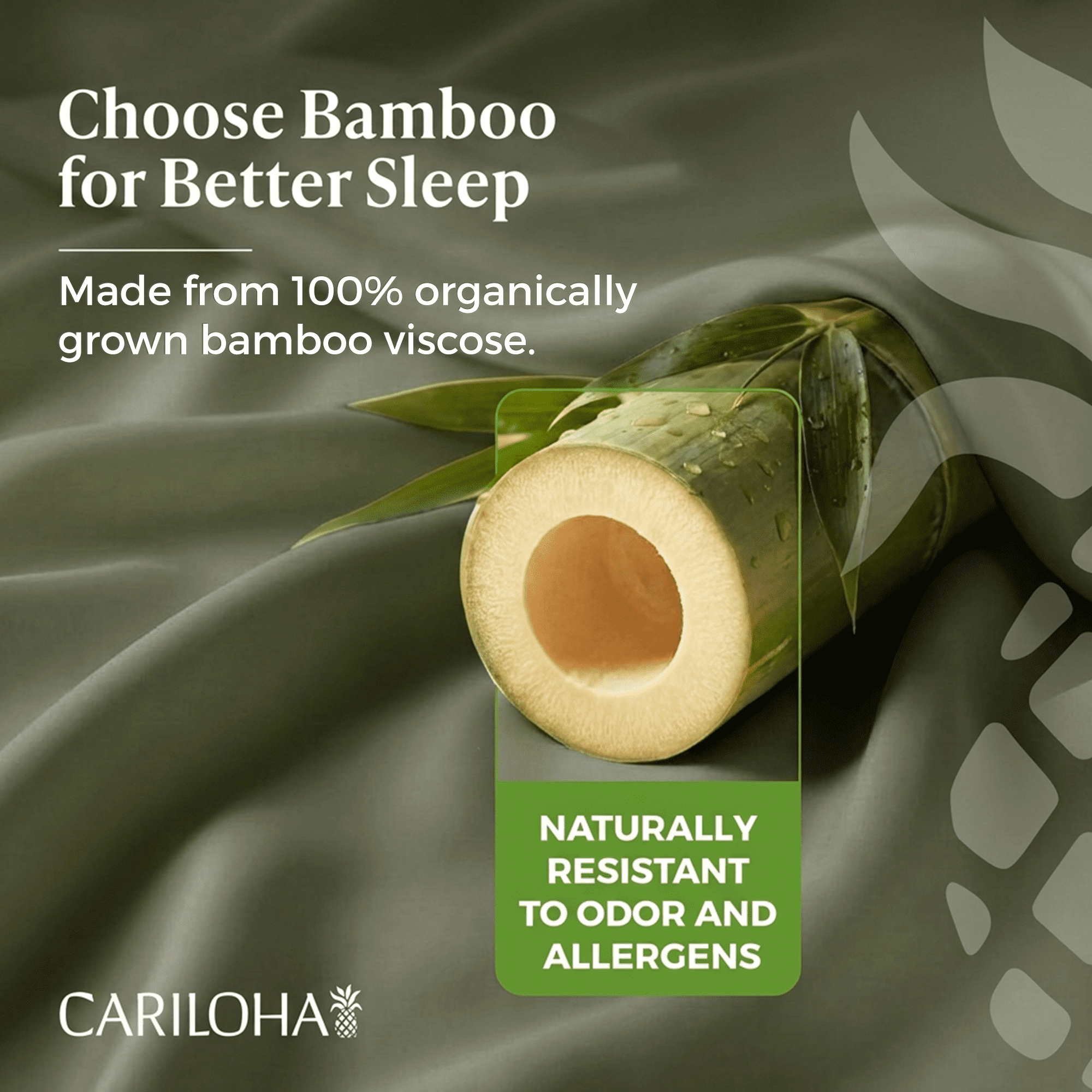 Aloha Soft by Cariloha 100% Organic Bamboo Viscose Sheets – 5-Piece Split King Sheet Set – 16 in Deep Pockets – Buttery Soft, Hypoallergenic, Cooling Sheets – OEKO-TEX Standard 100 – Coastal Pine