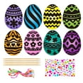 thumbnail image 2 of Easter Egg Scratch Paper Colorful Scratch Craft Drawing Toys Painting Pendants DIY Hanging for Kids Decoration Party Supplies, 2 of 9