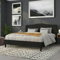 thumbnail image 5 of Tufted Upholstered King Size Headboard in Black Fabric, 5 of 18