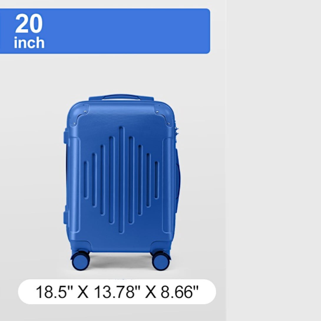 IVV 20" Carry on Luggage with Spinner Wheel & TSA Lock, Lightweight ABS Hardside Suitcase with Corner Protection, Deep Blue