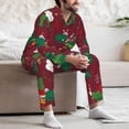 thumbnail image 7 of Cauagu Dinosaur Christmas Happy New Year Print Men's Long-Sleeve Pajama Set,Soft Button-Front 2Pjs for Men Long Sleeve Men’s Sleepwear-X-Large, 7 of 7