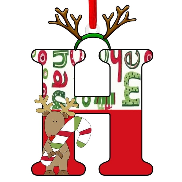 Hot6sl Ofertas de La Semana Decoración Colgante y Letras En Inglés, Árbol de Navidad Plano de Acrílico, Decoración Del Hogar, Decoración de Fiesta, Regalo