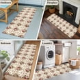 thumbnail image 6 of Vintage Pink Red Floral Large Area Rugs for Bedroom Living Room, Soft Non Slip Carpet Bedside Rug, Farmhouse Flower Green Leaf Rectangular Floor Cover Kitchen Accent Rug 2'x6' for Dining Room/Office, 6 of 9