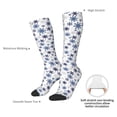 thumbnail image 4 of Balery blue Snowflake Prints Calcetines novedosos Calcetines deportivos Calcetines hasta la rodilla Calcetines de algodón Calcetines originales y geniales, 4 of 6