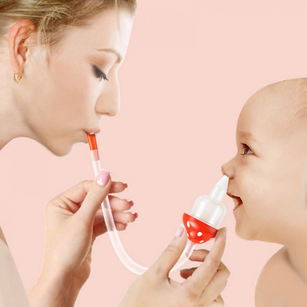 Nose Cleaner Vacuum Baby Care With Tweezers Brush Children Newborn Suction 1-Pcs 