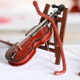 thumbnail image 3 of ColoMX 2pcs Navidad Mini decoración violín Decoración de violín Adorno Musical Modelo de instrumentos musicales, 3 of 8