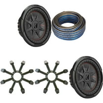 Kicker (2) 48CWRT102 CompRT 10" Subwoofer, DVC, 2-ohm w/ Speaker Wire, Grill Bundle