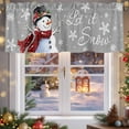 thumbnail image 5 of Valances for Windows Christmas Snowman Rod Pocket Cafe Window Treatments Valance Curtains for Kitchen Bathroom Laundry Basement Windows 56"x16", 5 of 7