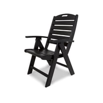 Yacht Club Highback Chair in Charcoal Black