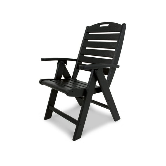 Yacht Club Highback Chair in Charcoal Black