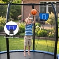 thumbnail image 4 of SaveJoy 8FT Trampolines for Kids with Safety Enclosure, Basketball Hoop & Lights, Kids Trampoline Indoor & Outdoor, 4 of 11