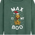 thumbnail image 3 of Dr. Seuss - The Grinch Max Is My Boo - Women's Lightweight French Terry Long Sleeve Shirt, 3 of 5