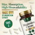thumbnail image 5 of Magnesium Citrate 1000mg - High Absorption Magnesium Supplement Supports Muscle, Bone, Nerve & Heart Health - Extra Strength Magnesio Complex Pills - Non-GMO, Premium Energy Formula - 240 Capsules, 5 of 11