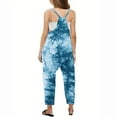 thumbnail image 5 of Odeerbi Kids Girls Summer Jumpsuit Tie-dye Bib Overalls Casual Sleeveless Rompers Long Pants with Pockets 5-14 Years Navy, 5 of 6