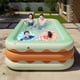 thumbnail image 5 of Piscina inflable de 3 capas, plegable, de PVC, para interior, color naranja, 1,3 m, 5 of 14