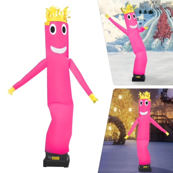 ToppiJoy 10FT Waving Inflatable Dancing Man, Sky Inflatable Tube Puppet Dancing Man, Wacky Wavy Dancing Guy Pink（No Blower）