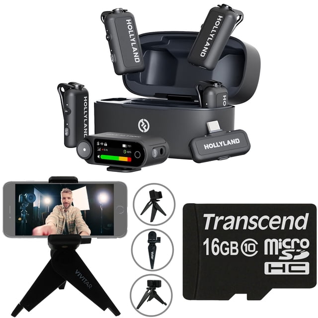 Hollyland LARK MAX 2 Combo 4-Person Wireless Microphone System for Cameras and Mobile Devices Bundle