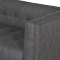 thumbnail image 3 of Noble House Prestage Contemporary Fabric Sectional Sofa, Charcoal, 3 of 13