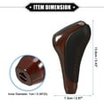 thumbnail image 6 of Unique Bargains Gear Shift Knob for Toyota 4Runner 2012-2021 Faux Leather Plastic Mahogany Pattern Black Brown, 6 of 6