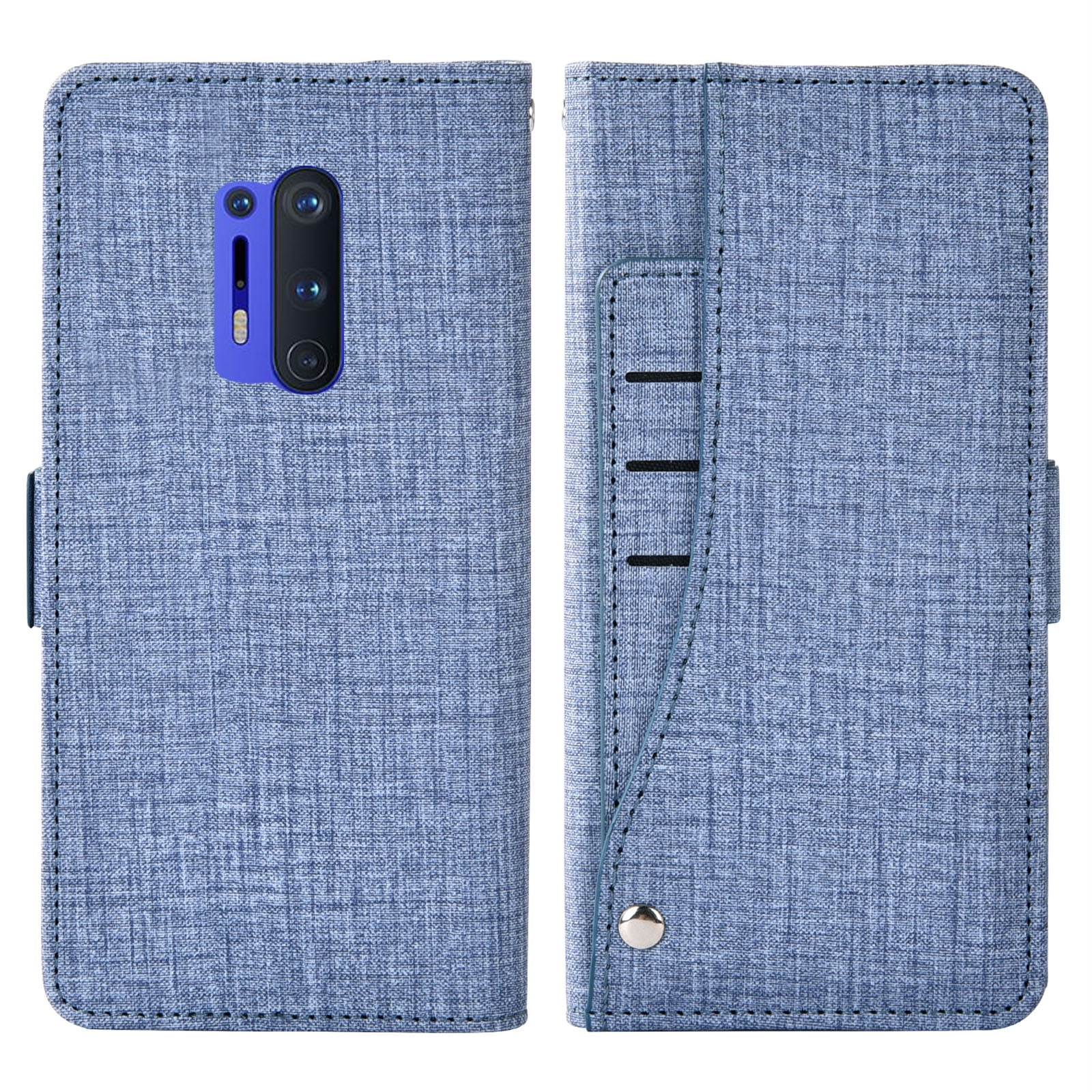 OnePlus Pro Case, iCoverCase Genuine Leather Wallet Case Slim