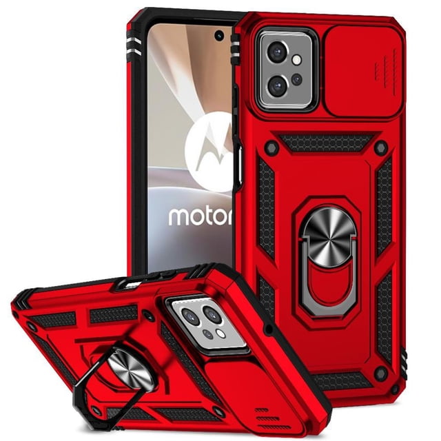 Estuche GANGXUN para Motorola Moto G32, soporte giratorio 360°, estilo mecánico y magnético