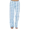 thumbnail image 1 of Innerwin Palazzo Pants Wide Leg Ladies Pajamas Bottoms Holiday Drawstring Lounge Light Blue S, 1 of 2