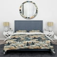 thumbnail image 3 of Designart "Pattern Of Winter Landscapes In White And Blue" Flowers Bedding Covert Set - Traditional Bed Set With 1 Sham, 3 of 5
