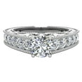 thumbnail image 4 of Diamond Engagement Ring for Women Vintage Style 18K White Gold Ring 1.40 CT TW (G,SI), 4 of 5