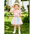 thumbnail image 2 of Sytepopcy Toddler Girls Tutu Skirt Sets 2 Piece Cat Print Outfits 2-7T (355), 2 of 6