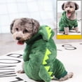 thumbnail image 5 of Small Medium Dog Fun Dinosaur Hoodie Jacket Coat,Pet Cat Puppy Winter Warm Plush Clothes, 5 of 9