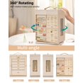 thumbnail image 3 of AKOZLIN Jewelry Box 360° Rotating 6-Tier Functional Jewelry Storage Case Organizer for Women Girls Ring Necklace Earring Bracelet Holder with Mirror C104, 3 of 3