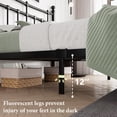 thumbnail image 6 of iPormis Twin Size Metal Platform Bed Frame with Vintage Victorian Headboard & Footboard, Heavy Duty Bed Frame with 14 Steel Slats Support, Black, 6 of 7
