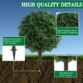 thumbnail image 3 of Set of 2 Artificial Boxwood Topiary Ball Trees for Outdoor with Ground Spike 22", UV Resistant Faux Greenery Shrubs, Fake Boxwood Plants for Indoor, Garden, Yard, Porch, Patio Decor, 3 of 5