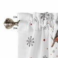 Christmas Kitchen Curtain 2 Panels Tiers Curtains 24 Inch Length