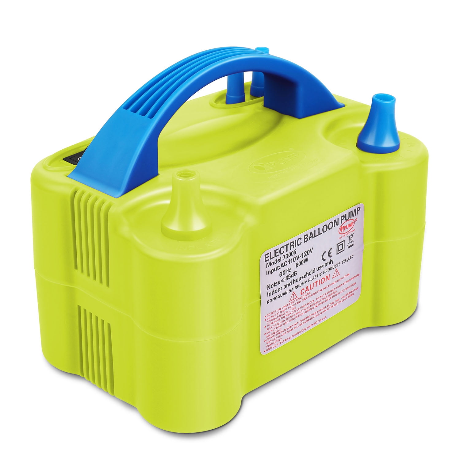 Electric Balloon Inflator Pump Dual Nozzle Pump Tip Air Blower with