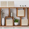 thumbnail image 2 of Simple Houseware 11 Inch Foldable Cube Storage Bin with Handle, 6 Pack, Beige, 2 of 7