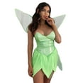 thumbnail image 3 of Women Halloween Fairy Costumes Tinkerr Bell Deluxe Costume Cosplay Dress with Wings Fancy Tale Party Adults Outfits, 3 of 5