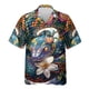 thumbnail image 4 of Camisa hawaiana con estampado de serpiente de terror para hombre, divertida camisa hawaiana con estampado 3D de serpiente, blusas casuales de verano de manga corta con solapa, 4 of 5