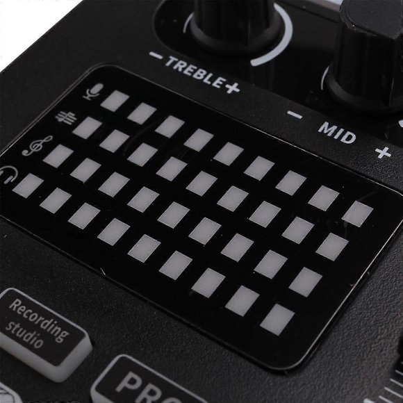 Audio Mixer,Live Sound Card and Audio Interface with DJ Mixer Effects and Voice Changer,Podcast Pro