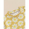 thumbnail image 4 of Suealasg Kids Baby Girls 2Pcs Summer Outfit Flower Print Short Sleeve Crew Neck T-shirt +Shorts 6M 1T 2T 3T 4T Toddler Girls Clothes, 4 of 6
