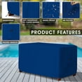 thumbnail image 3 of COVERS&ALL Patio Deck Box Cover - Heavy Duty 18 Oz Waterproof Outdoor Yard Cushion Storage Box Protection 100% Weather Resistant with Air Pockets and Drawstring. (44”W X 28”D x 24”H, Blue), 3 of 7