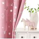 thumbnail image 3 of Xiao Hua Cortinas perforadas de estilo sencillo, ideales para dormitorio, sala y cocina (2 paneles, 130 cm de largo x 100 cm de ancho, rosa A101), 3 of 5